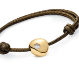 Small Gold Nugget Bracelet with Diamond