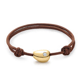Chubby Gold Nugget Bracelet with Diamond