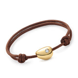 Chubby Gold Nugget Bracelet with Diamond