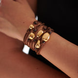Chubby Gold Nugget Bracelet Plain