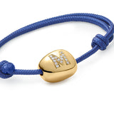 Big Gold Nugget Bracelet with Diamond Letter