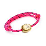 Big Gold Nugget Bracelet with Diamond Letter