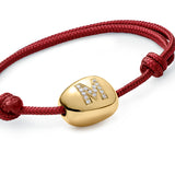 Big Gold Nugget Bracelet with Diamond Letter