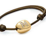 Big Gold Nugget Bracelet with Diamond Letter