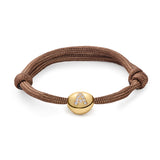 Small Gold Nugget Bracelet with Diamond Letter