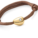 Chubby Gold Nugget Bracelet with Diamond