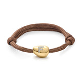 Chubby Gold Nugget Bracelet with Diamond Letter