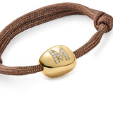Big Gold Nugget Bracelet with Diamond Letter