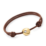 Small Gold Nugget Bracelet with Diamond