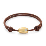Long Gold Nugget Bracelet with Diamond