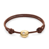 Small Gold Nugget Bracelet with Diamond