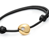 Small Gold Nugget Bracelet with Diamond