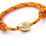 Chubby Gold Nugget Bracelet with Diamond Letter