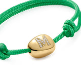 Big Gold Nugget Bracelet with Diamond Letter