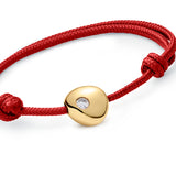 Small Gold Nugget Bracelet with Diamond